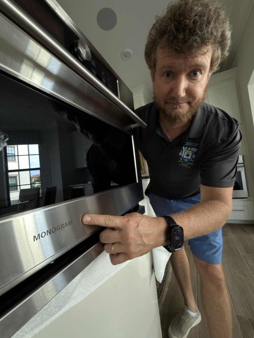 Oven repair in progress in a Naples home