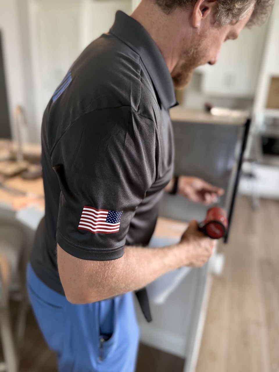 Oven repair in progress in a Naples home